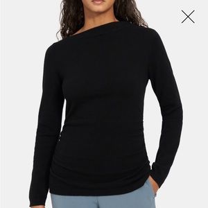 Theory drape neck cashmere sweater